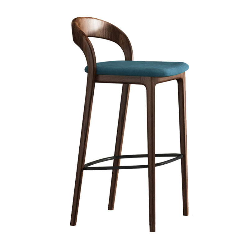 Solid Wood Counter Stool Modern Style Armless Stool for Living Room