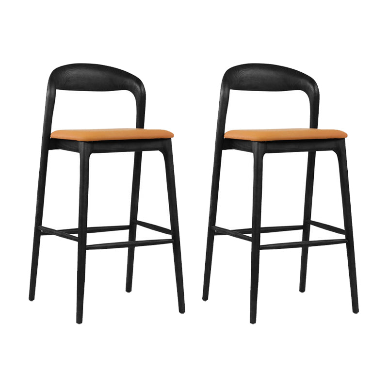 Solid Wood Counter Stool Modern Style Armless Stool for Living Room