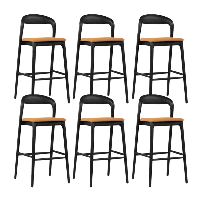 Solid Wood Counter Stool Modern Style Armless Stool for Living Room