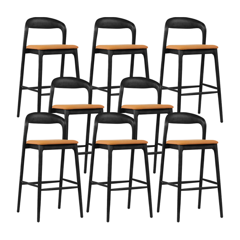 Solid Wood Counter Stool Modern Style Armless Stool for Living Room