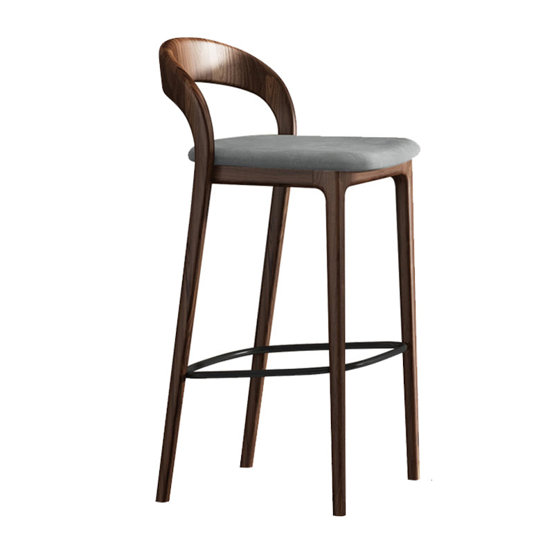 Solid Wood Counter Stool Modern Style Armless Stool for Living Room