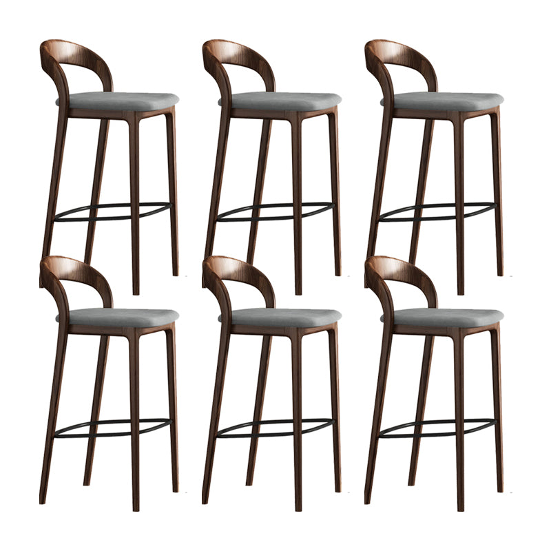 Solid Wood Counter Stool Modern Style Armless Stool for Living Room