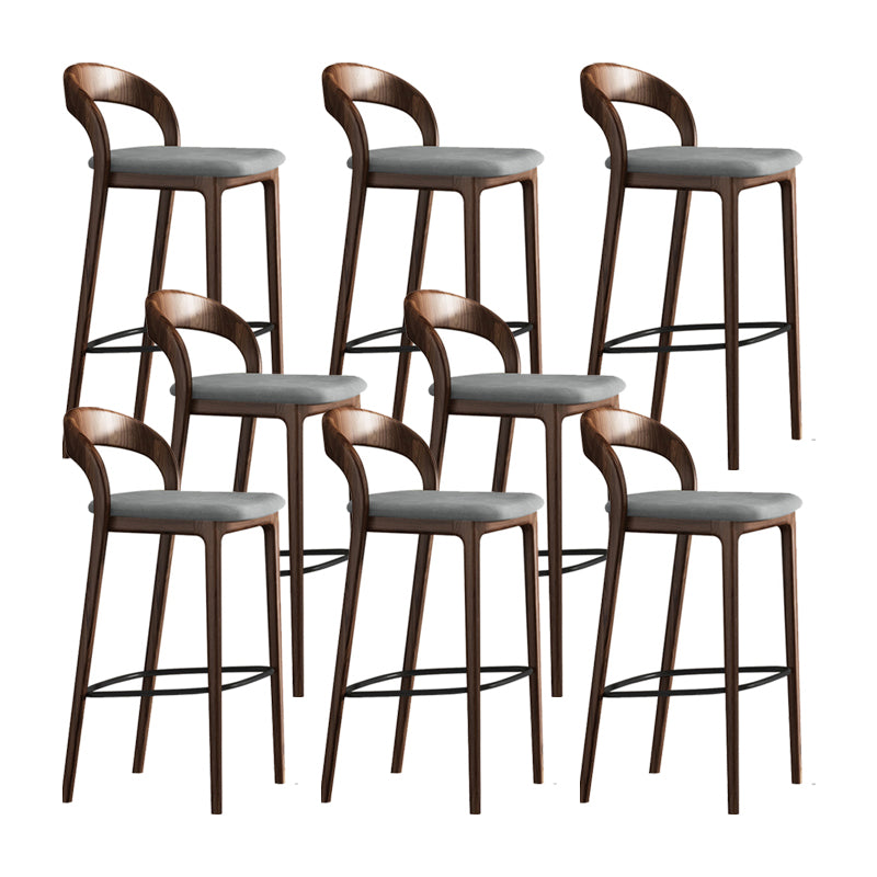 Solid Wood Counter Stool Modern Style Armless Stool for Living Room