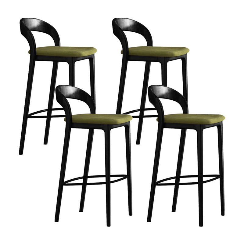 Solid Wood Counter Stool Modern Style Armless Stool for Living Room