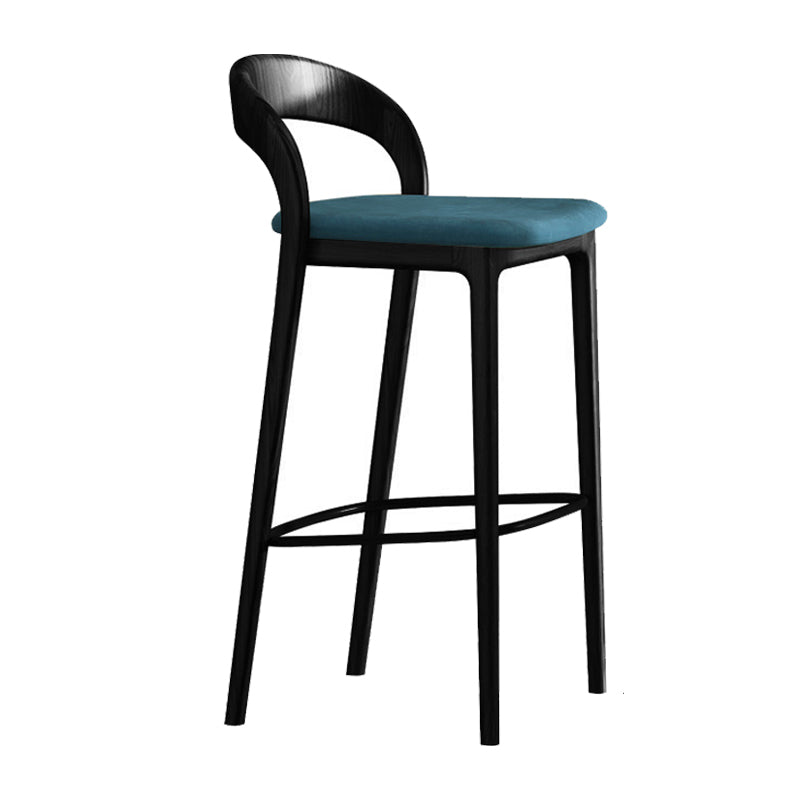 Solid Wood Counter Stool Modern Style Armless Stool for Living Room