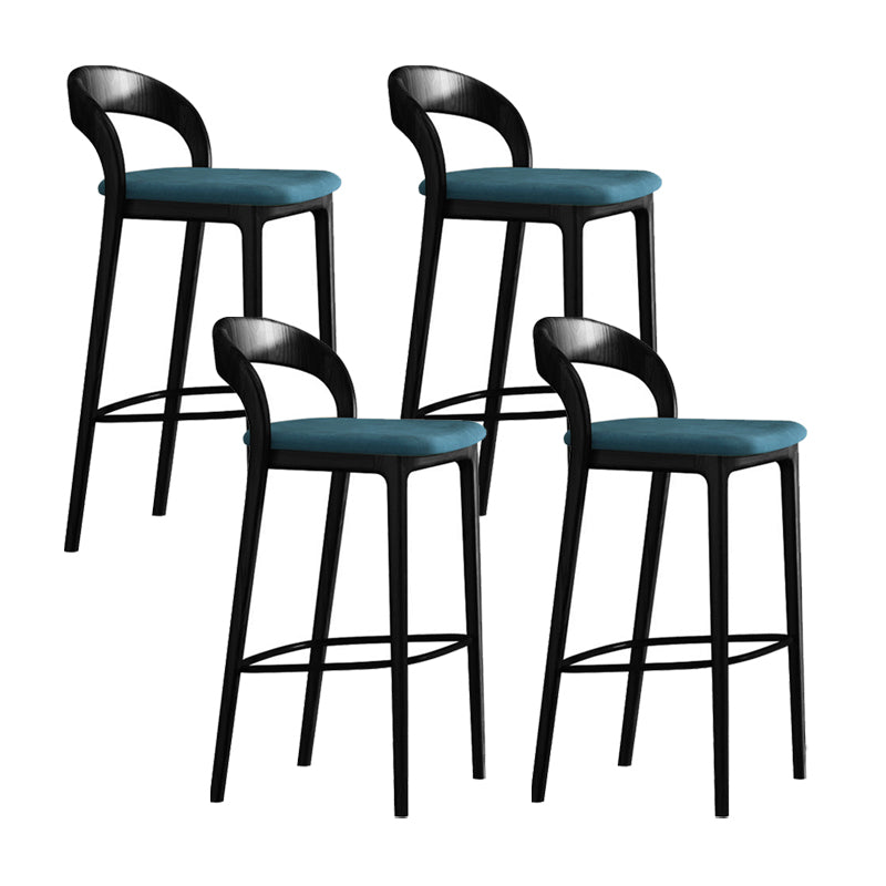 Solid Wood Counter Stool Modern Style Armless Stool for Living Room
