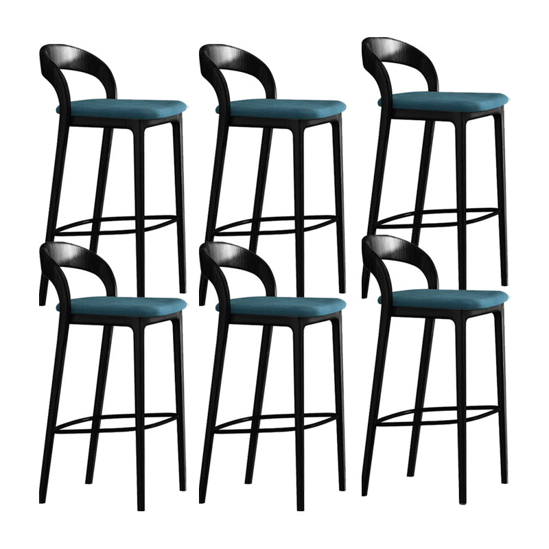 Solid Wood Counter Stool Modern Style Armless Stool for Living Room