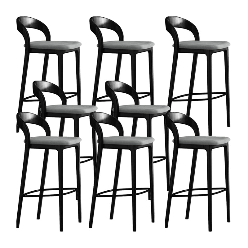 Solid Wood Counter Stool Modern Style Armless Stool for Living Room