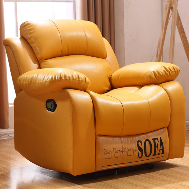 Contemporary Wing Chair Recliner Metal Solid Color Arm Swivel Rocker Indoor
