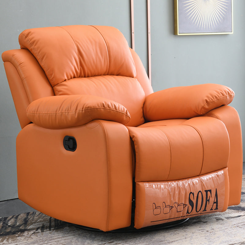 Contemporary Wing Chair Recliner Metal Solid Color Arm Swivel Rocker Indoor