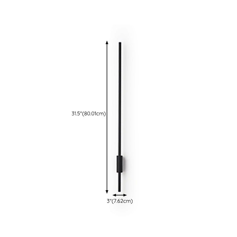 Contemporary Metal Wall Mounted Lighting Black Wall Lamp for Bedroom