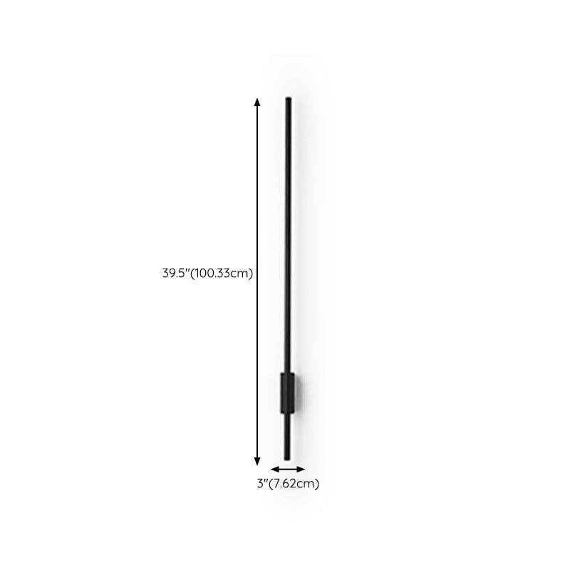 Contemporary Metal Wall Mounted Lighting Black Wall Lamp for Bedroom