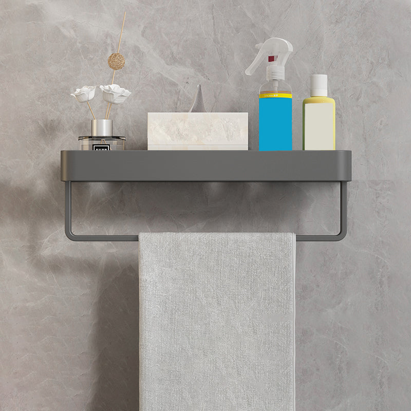 Minimalist Matte Metal Bathroom Accessory Set Modern Bath Shelf