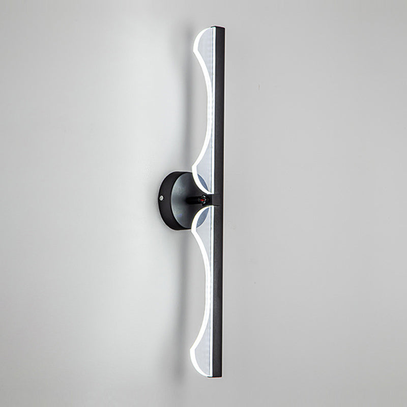 Metal Linear Wall Light Sconce Contemporary 1 Light Wall Mounted Lamp