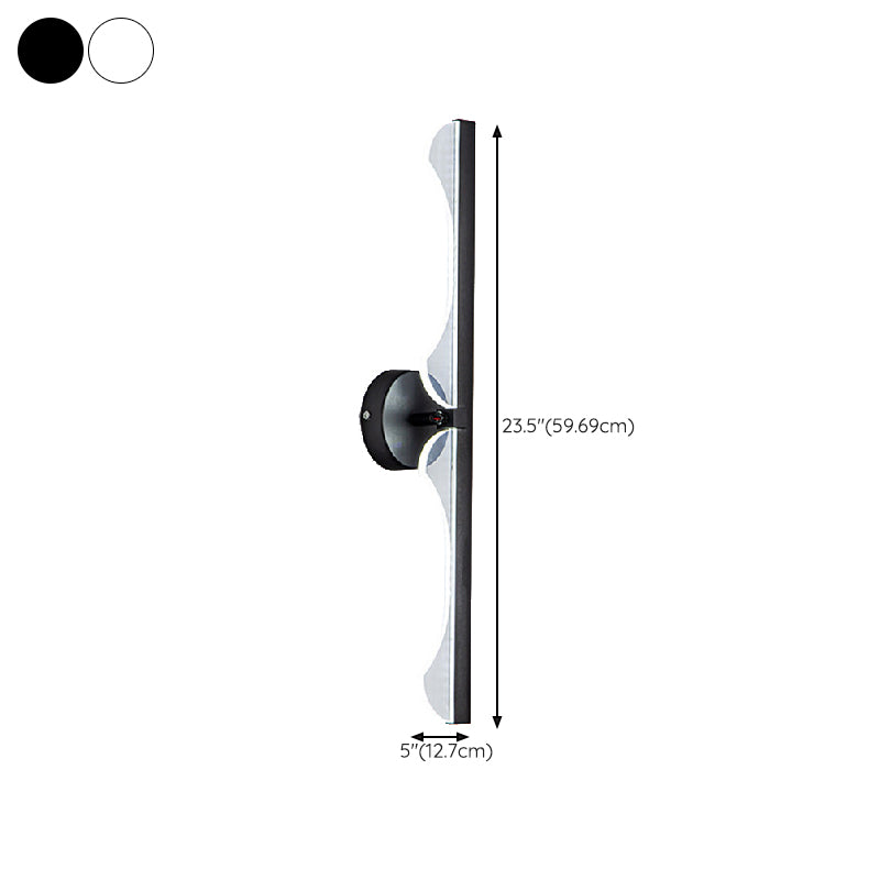 Metal Linear Wall Light Sconce Contemporary 1 Light Wall Mounted Lamp