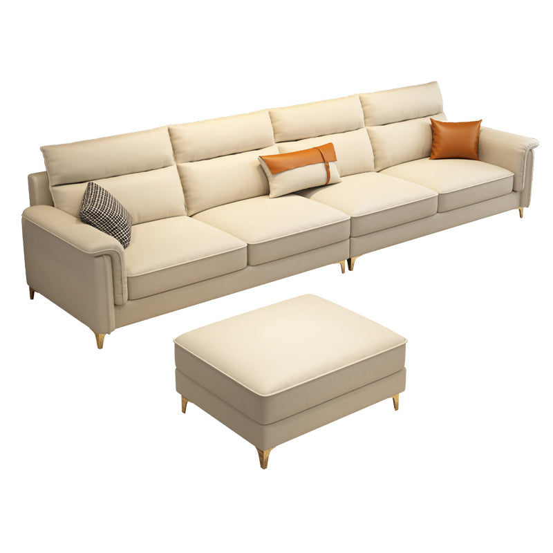 Glam Faux leather Sectionals Pillow Top Arm Sectional Sofa for Living Room