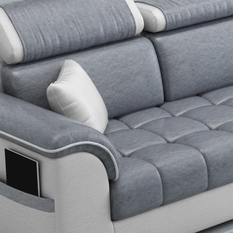 110" Pillow Top Arm Sectionals Contemporary Upholstered Sectional Sofa Set