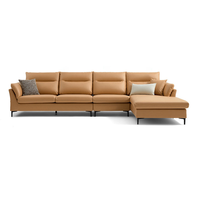 35.4" W Contemporary Sectionals Faux Leather Sectional Sofa Set