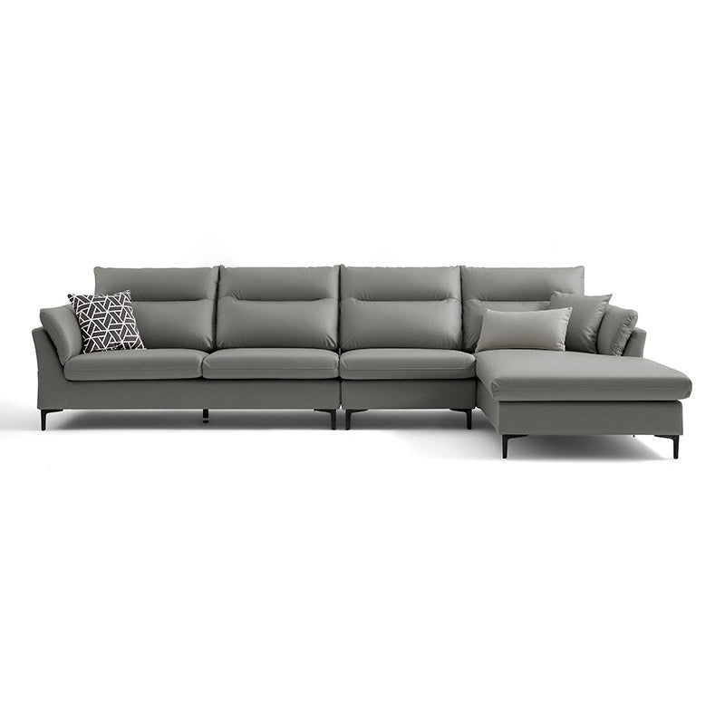 35.4" W Contemporary Sectionals Faux Leather Sectional Sofa Set