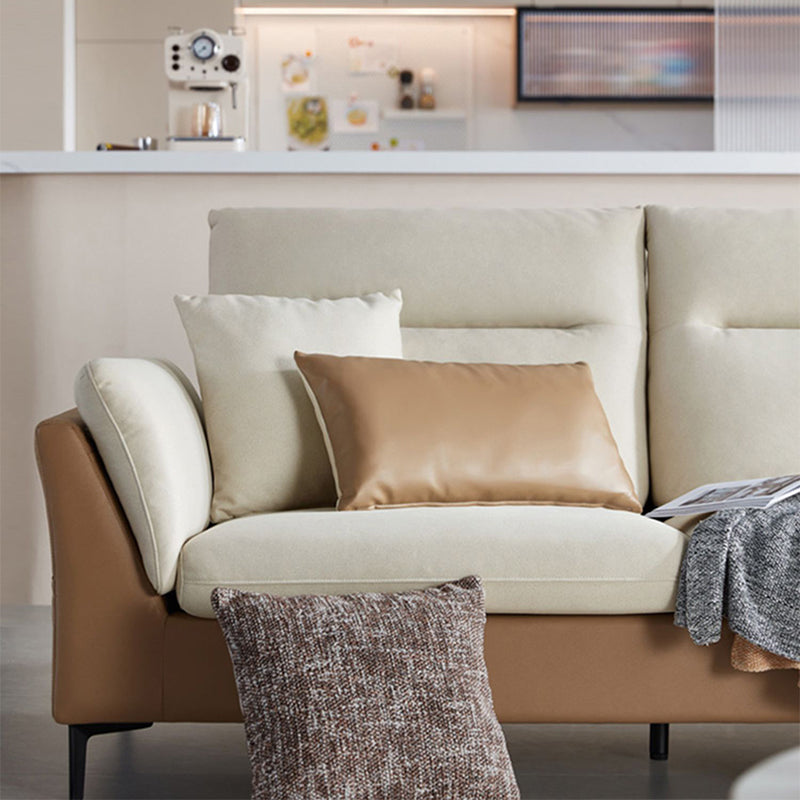 35.4" W Contemporary Sectionals Faux Leather Sectional Sofa Set