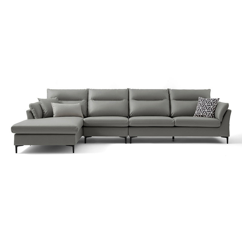 35.4" W Contemporary Sectionals Faux Leather Sectional Sofa Set