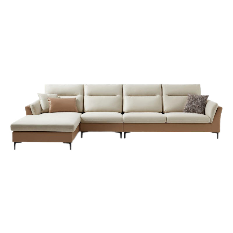 35.4" W Contemporary Sectionals Faux Leather Sectional Sofa Set