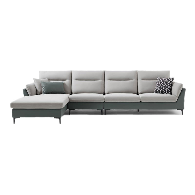35.4" W Contemporary Sectionals Faux Leather Sectional Sofa Set