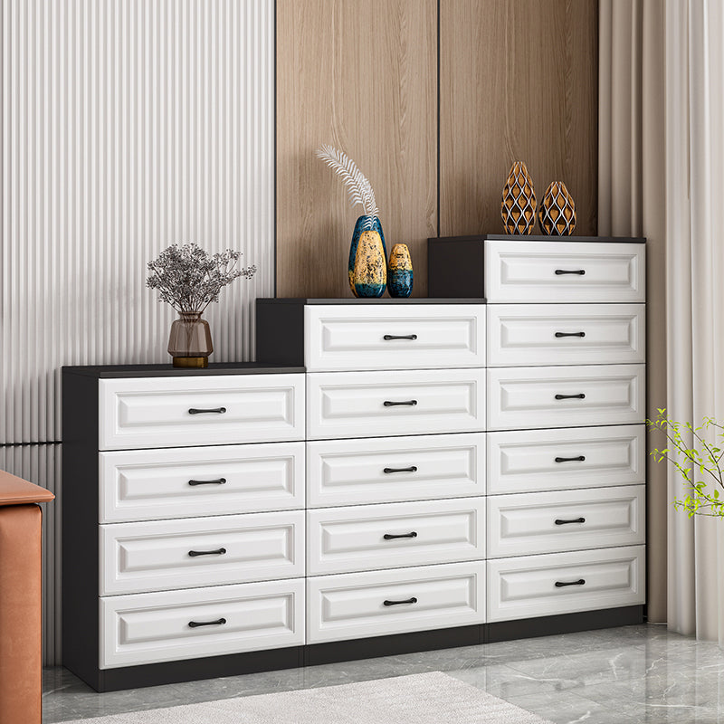 Wood Standard Side Cabinet Stain Resistant Storage Cabinet with Drawers