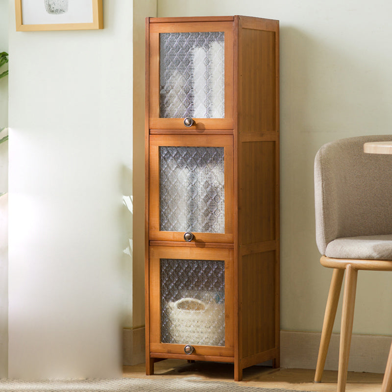 Wood Standard Cabinet Glass Door Contemporary Accent Cabinet with Doors
