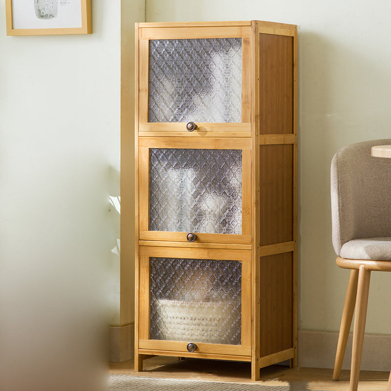 Wood Standard Cabinet Glass Door Contemporary Accent Cabinet with Doors