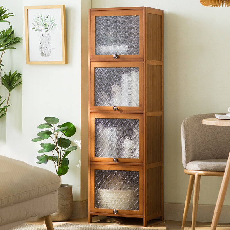 Wood Standard Cabinet Glass Door Contemporary Accent Cabinet with Doors