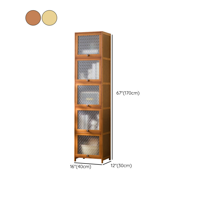 Wood Standard Cabinet Glass Door Contemporary Accent Cabinet with Doors