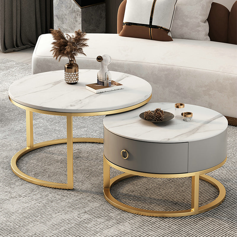 Slate Top Coffee Cocktail Table Frame Coffee or End Table with Drawe