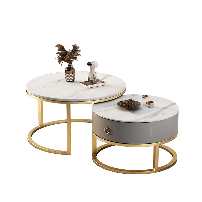 Slate Top Coffee Cocktail Table Frame Coffee or End Table with Drawe