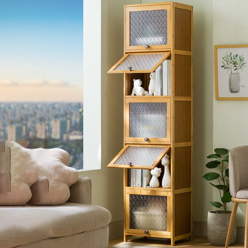 Glass Door Cabinet Scratch Resistant Accent Cabinet with Doors