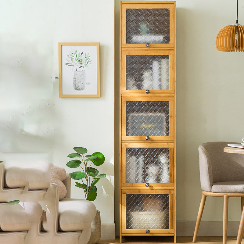 Glass Door Cabinet Scratch Resistant Accent Cabinet with Doors