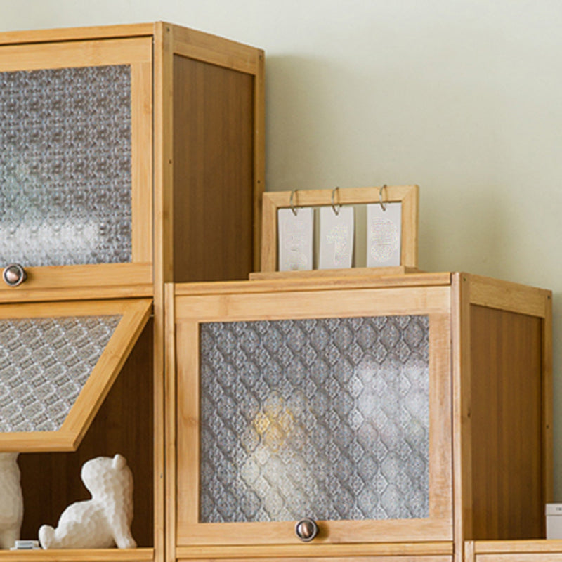 Glass Door Cabinet Scratch Resistant Accent Cabinet with Doors