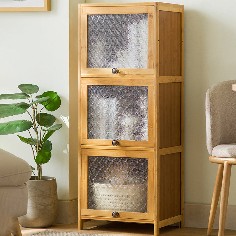 Glass Door Cabinet Scratch Resistant Accent Cabinet with Doors