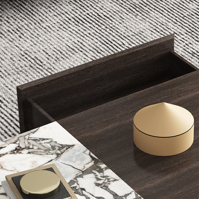 31" Wide Contemporary Cocktail Table Stone Coffee Cocktail Table