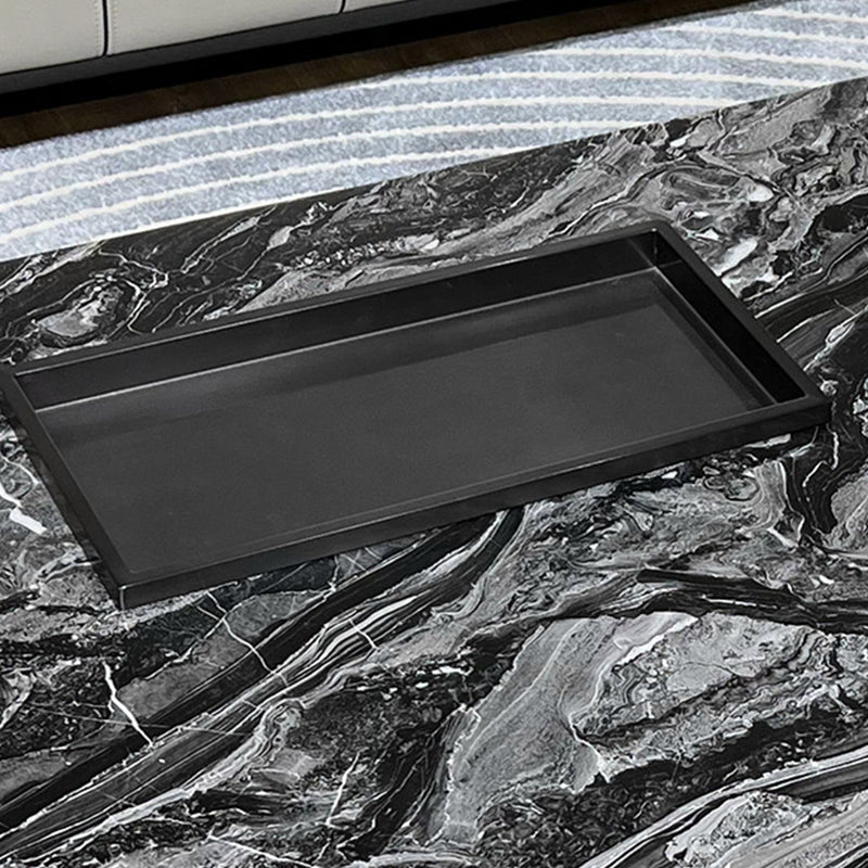 11"H Contemporary Cocktail Table Stone Square Coffee Cocktail Table