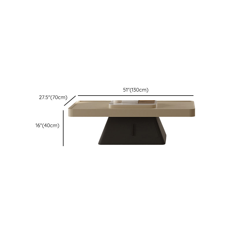 27" Wide Glam Cocktail Table Pedestal Rectangle Coffee Table