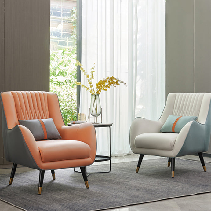 Solid Wood Accent Armchair Water-Resistant Lounge Chair for Living Room