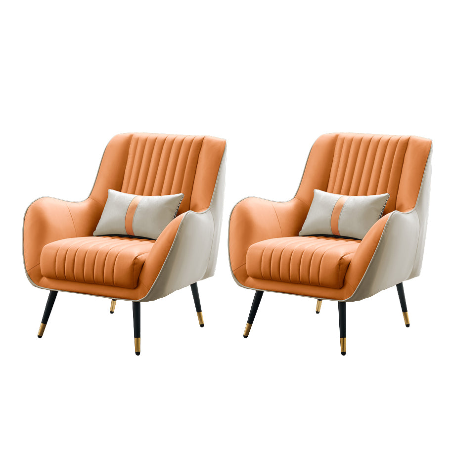 Leather Lounge Chair Arms Included Lounge Accent Chair for Living Room