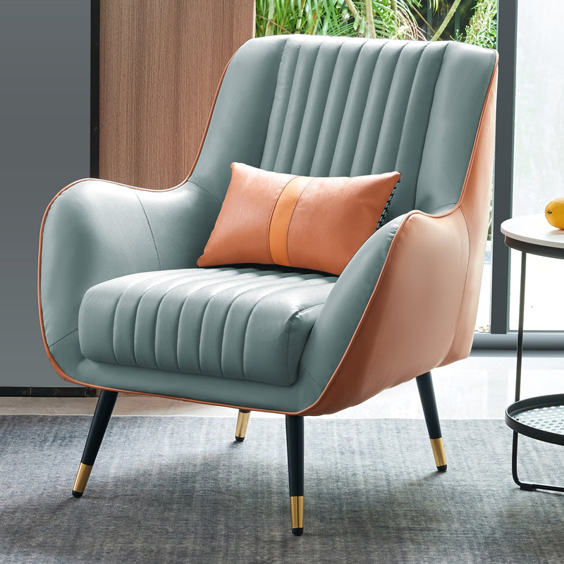 Leather Lounge Chair Arms Included Lounge Accent Chair for Living Room