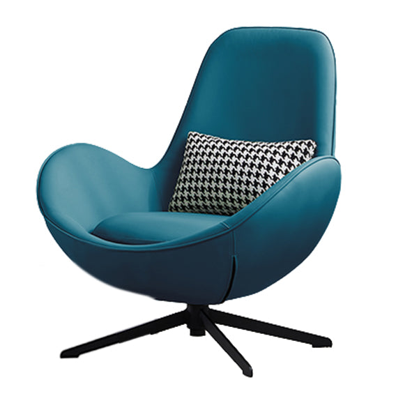 Fixed Back Lounge Chair Water Resistant Ottoman Set with Metal Legs