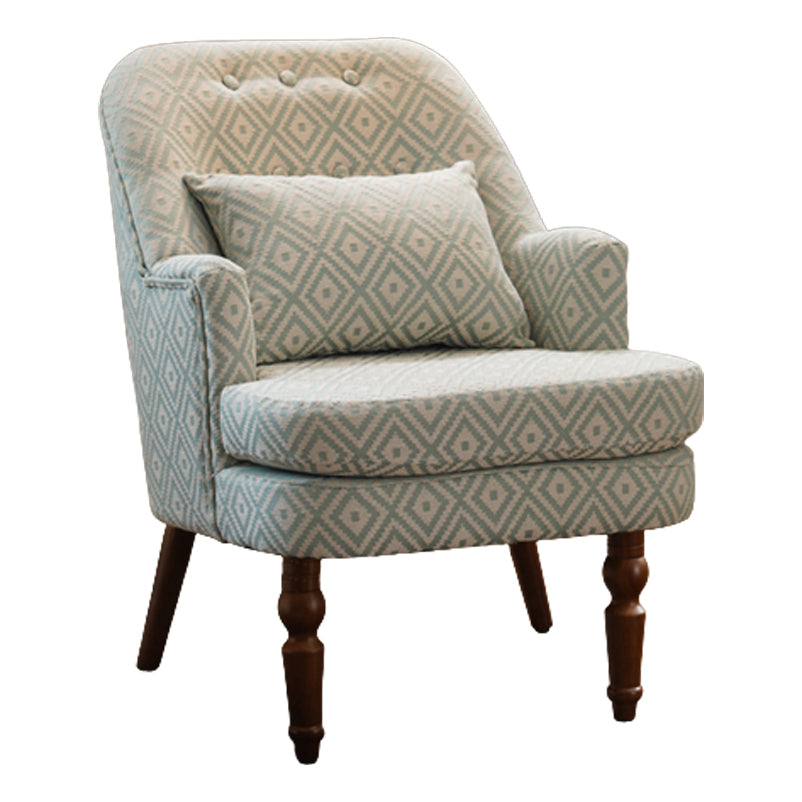 Fixed Back Lounge Chair Solid Wood Resistant Side Chair with Legs