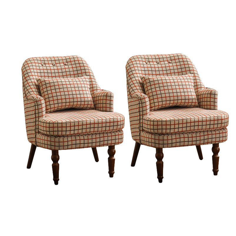 Fixed Back Lounge Chair Solid Wood Resistant Side Chair with Legs