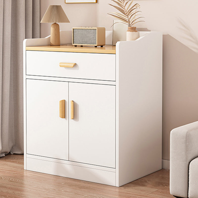 Modern Rectangle Accent Cabinet Bar Pulls Accent Cabinet with Drawer