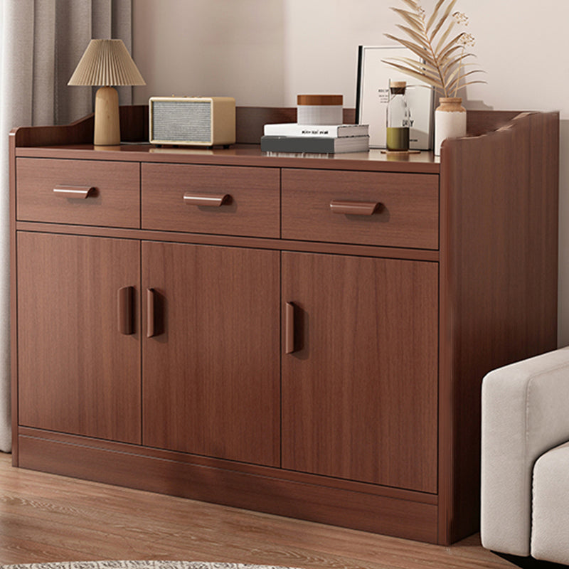 Modern Rectangle Accent Cabinet Bar Pulls Accent Cabinet with Drawer
