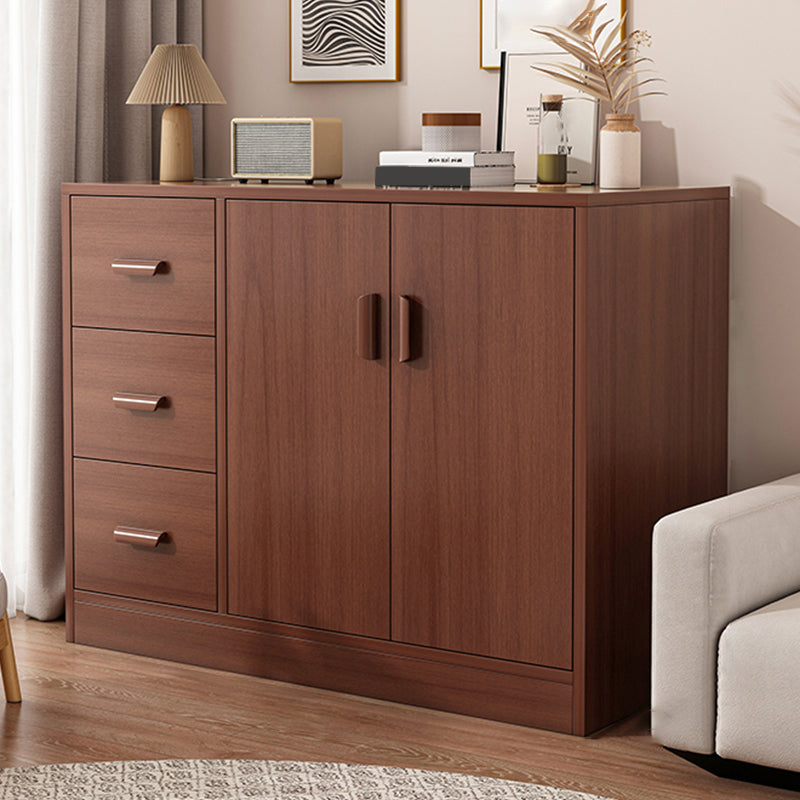 Modern Rectangle Accent Cabinet Bar Pulls Accent Cabinet with Drawer